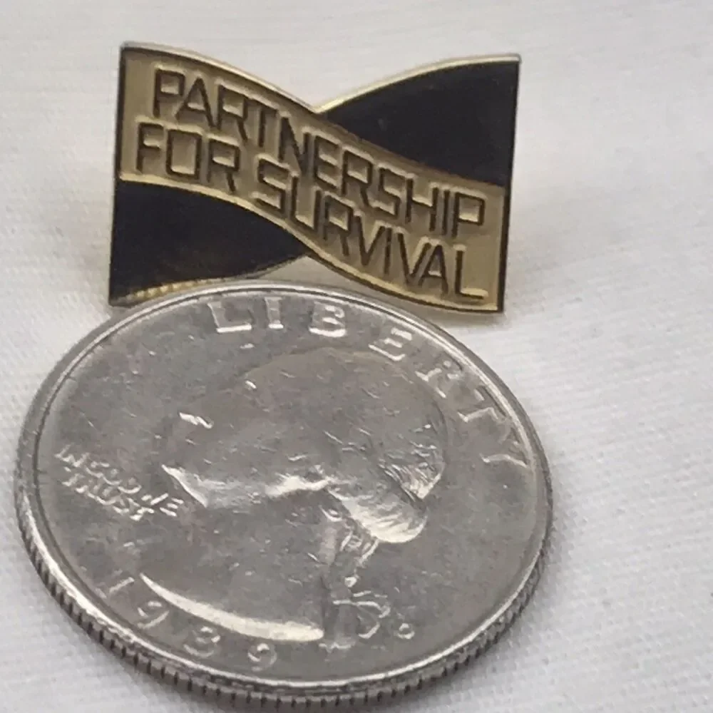 Partnership For Survival Gold Tone Pin Small